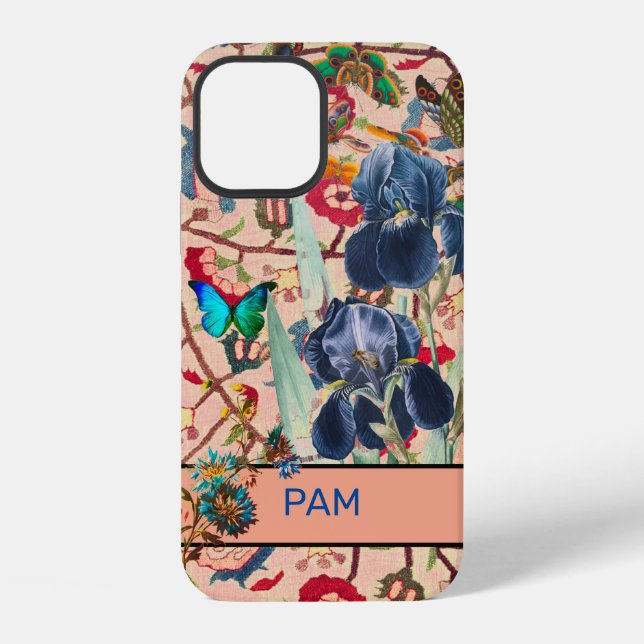 IRIS UND WILLIAM MORRIS iPhone 12 FALLNAMEN Hülle (Rückseite)