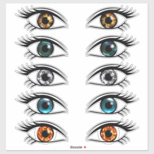 Iris und Wimpern Aufkleber