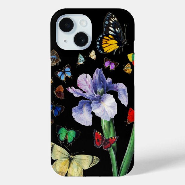 IRIS UNTER DEN FARBEN SCHÜTTERFLIESSEN Schwarze Bl Case-Mate iPhone Hülle (Rückseite)