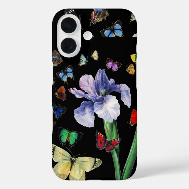 IRIS UNTER DEN FARBEN SCHÜTTERFLIESSEN Schwarze Bl Case-Mate iPhone Hülle (Rückseite)