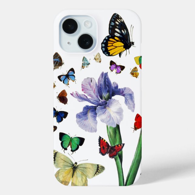 IRIS UNTER DEN FARBSCHÜTTERFLIESSEN Weiße Blüte Case-Mate iPhone Hülle (Rückseite)