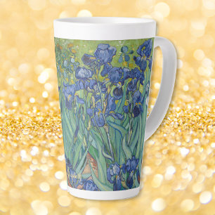 Iris Van Gogh Vintage-Blumenkunst-Blumenmonogramm Milchtasse
