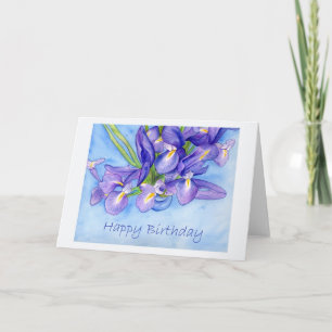 Iris Vase Grußkarte "Happy Birthday" Karte