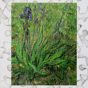 Iris von Vincent van Gogh, Blume im Vintagen Garte Puzzle