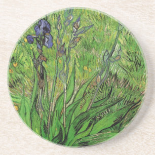 Iris von Vincent van Gogh, Blume im Vintagen Garte Untersetzer