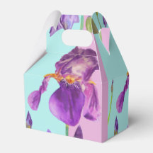 Iris Wedding Cake Favor Box Lila Aqua Blume
