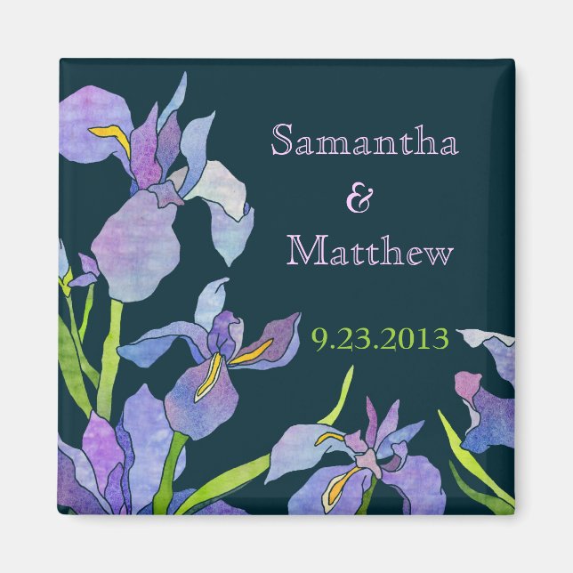Iris Wedding Save the Date Magnet (Vorne)