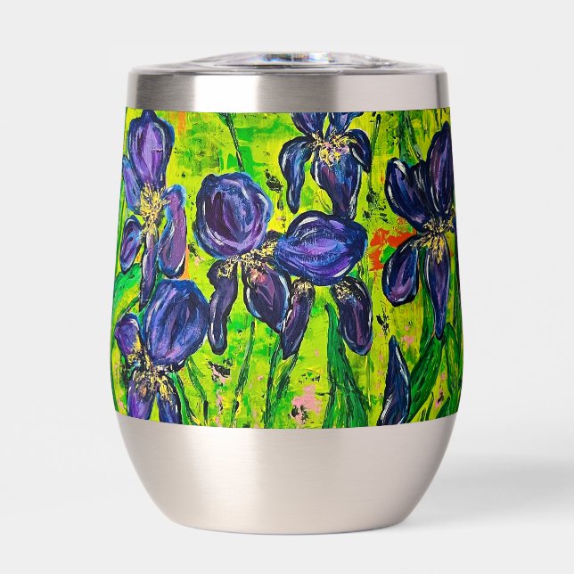 Iris Wine Tumbler warm oder kalt (Vorderseite)