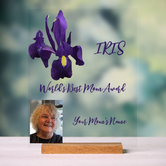 Iris World's Best Mama Award Acrylschild (Neutral)