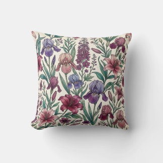 Iris-Wurfkissen Boho Linienarbeit Kissen