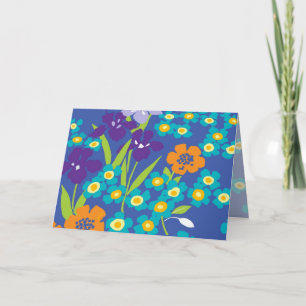 Irisblauer japanischer Irislesekarte Karte