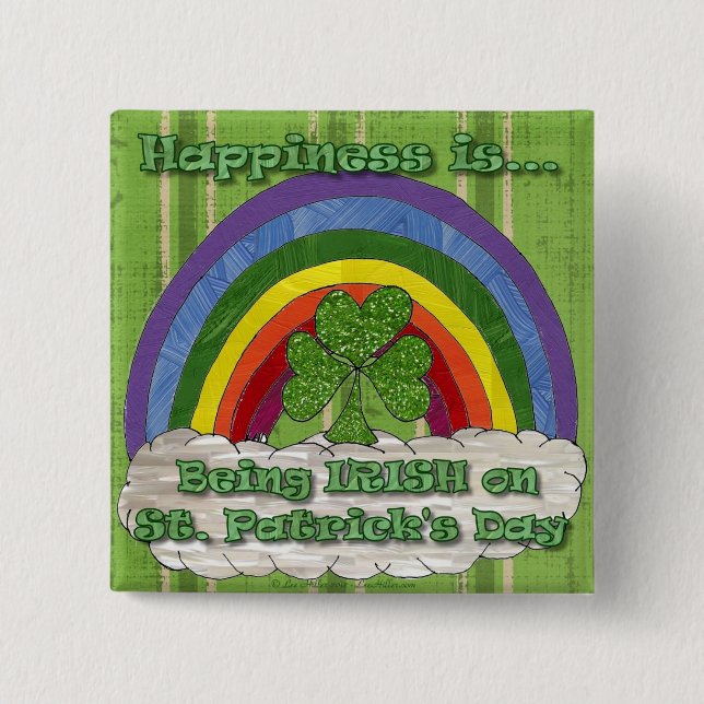 Irisch am St. Patrick's Day Button (Vorderseite)