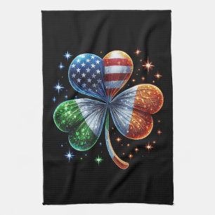 Irisch-Amerikanische Flagge ST. PATRICK'S DAY Geschirrtuch