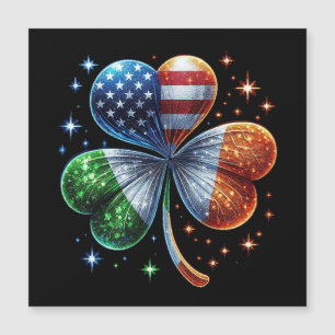 Irisch-amerikanische Flagge ST. PATRICK'S DAY Magnetkarte