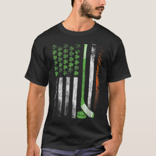 Irisch-Amerikanische Hockey-Flagge Eishockey St. P T-Shirt