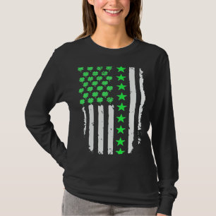 Irisch Amerikanische USA-Flagge Patty's-Tag für St T-Shirt