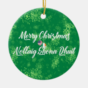 irisch-amerikanische zweisprachige Dekoration, gäl Keramik Ornament