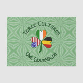 Irisch-amerikanisches Kleeblatt-Flag Personalisier Seidenpapier