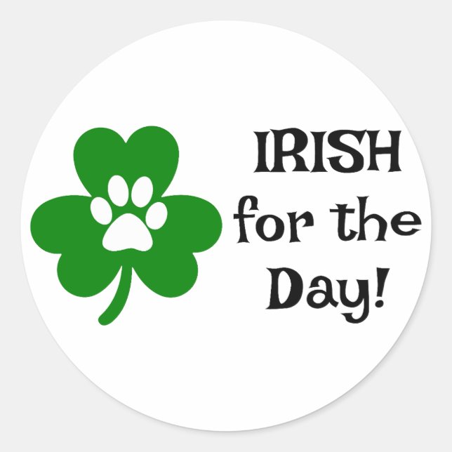 Irisch für den ☘️ 🍻 runder aufkleber (Vorderseite)
