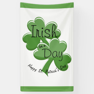 Irisch für einen Tag Frohen St. Patrick's Day Feie Banner