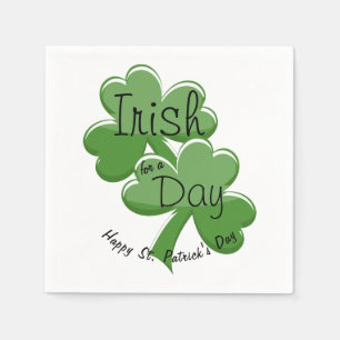 Irisch für einen Tag Frohen St. Patrick's Day Serviette