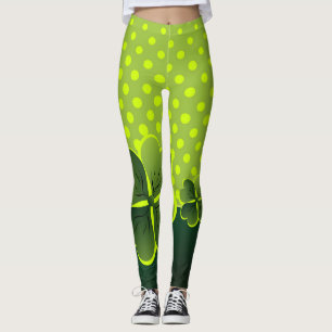 Irisch für einen Tag - Kleeblatt & Polka-Dots - Leggings