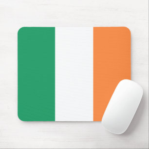 Irisch-grüne, weiße Orange-Trikolorenflagge patrio Mousepad