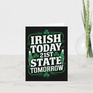 Irisch heute 21. US-Bundesstaat Lustiger St. Patri Karte