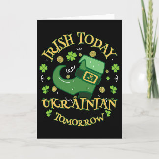 Irisch heute, Ukraine morgen St. Patrick's Day Karte