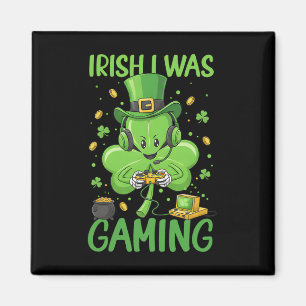 Irisch Ich war Gaming St Patricks Day Gamer Jungen Magnet