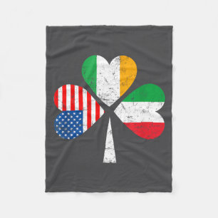 Irisch Italienische Amerikanische Flagge Irland It Fleecedecke