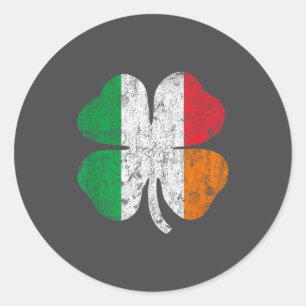 Irisch Italienische Flagge Italien Irland St Patri Runder Aufkleber