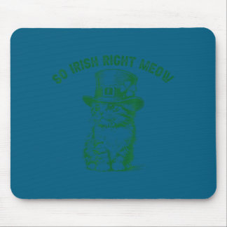 Irisch jetzt St. Patricks Tag Retro süße Katze Mousepad