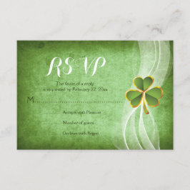 Irisch Kleeblatt grün St. Patrick's Day Hochzeit R RSVP Karte