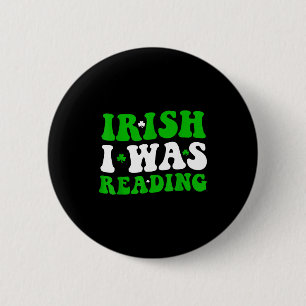 Irisch las shamrock st patrick's day buch button