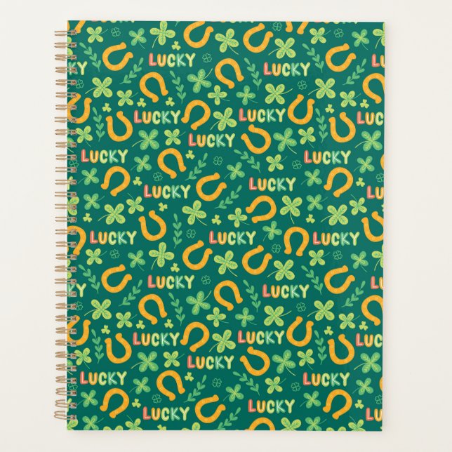 Irisch LUCKY grünes Muster Planer (Vorderseite)