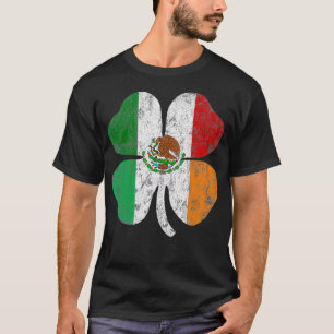 Irisch mexikanische Flagge Irland Mexiko Kleeblatt T-Shirt