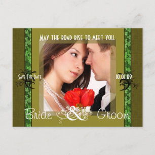 Irisch Save the Date mit Ihrem Foto Ankündigungspostkarte