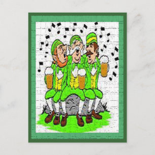 Irisch singen postkarte