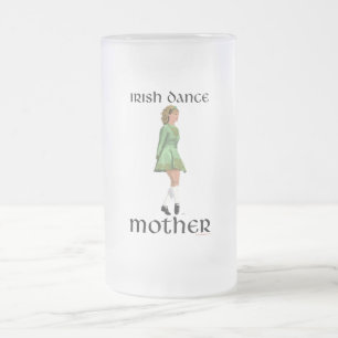 Irisch Step-Tanz Mutter - Grün Mattglas Bierglas