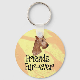 Irisch Terrier "Friends fur ever" Schlüsselanhänger