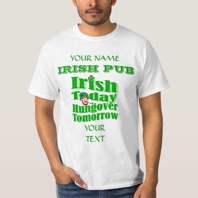 Irisch trinkt St Patrick's T-Shirt (Vorderseite)