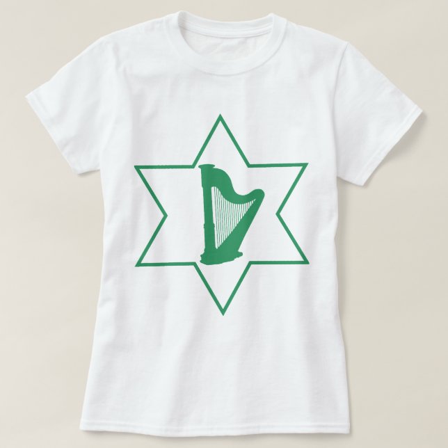 Irisch u. jüdisch T-Shirt (Design vorne)