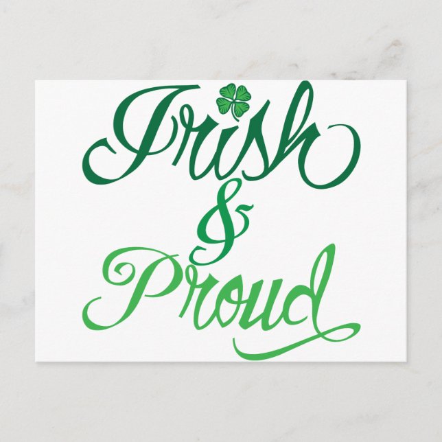 Irisch und Proud Postkarte (Vorderseite)