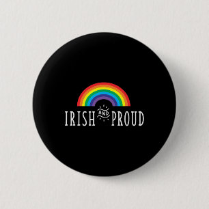 Irisch und stolz Gay Pride Regenbogen irisch LGBTQ Button