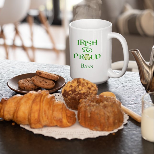 Irisch und stolz Personalisiert Zweifarbige Tasse (Von Creator hochgeladen)