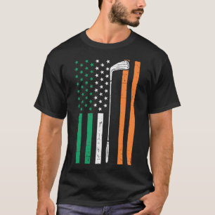 Irisch Us Flagge Golf Vintage St. Patrick Golfspie T-Shirt