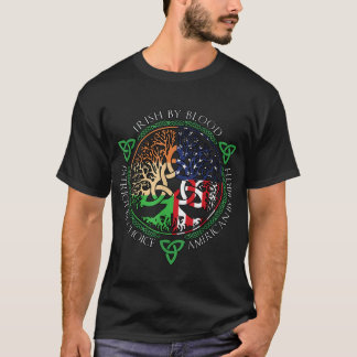 Irisch von Blood American von Birth Patriot nach W T-Shirt