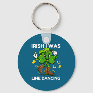 Irisch war ich Line Dance lustig am St. Patrick's Schlüsselanhänger