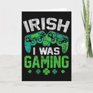 Irisch war ich lustiges Videospiel Shamrock St. Pa Karte